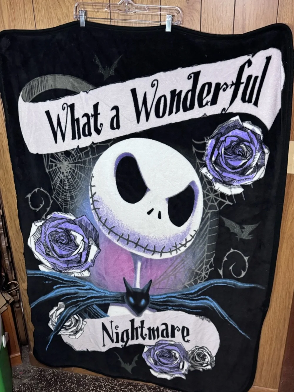 What a Wonderful Nightmare Jack Skellington‎ Blanket - Black with Purple Accents